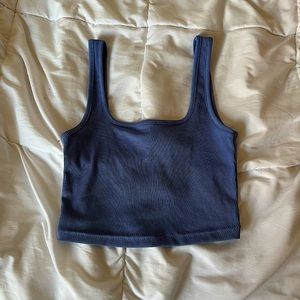 SHIEN Blue Cropped Tank Top